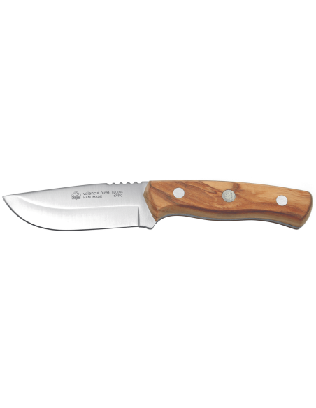 Faca Puma IP Valencia Olive 328410 Lâmina de 9,3 cm Cabo em madeira de oliveira + bainha em pele