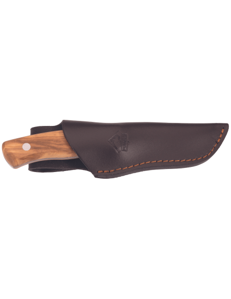 Puma Knife IP Valencia Olive 328410 9,3cm terä oliivipuinen kahva + nahkatuppi