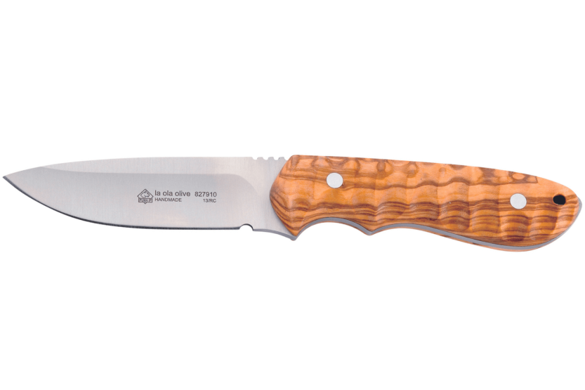 Messer Puma IP La Ola Olive 267910 Klinge 10cm Griff aus Olivenholz + Lederetui