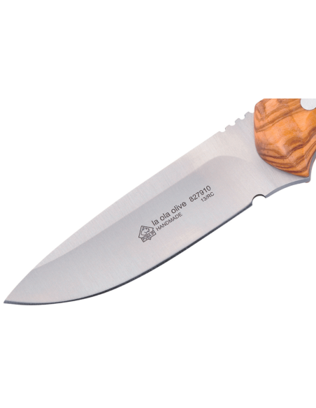 Puma IP La Ola Olive Knife 267910 10cm blade olive wood handle + leather sheath