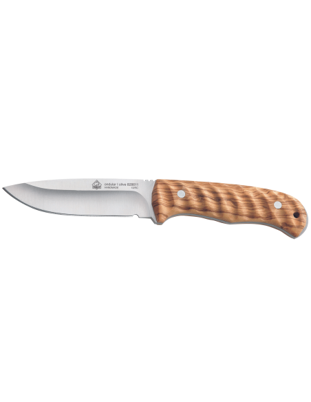 Messer Puma IP Ondular I Olive 268611 Klinge 11cm Griff aus Olivenholz + Lederetui