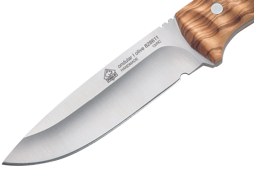 Messer Puma IP Ondular I Olive 268611 Klinge 11cm Griff aus Olivenholz + Lederetui
