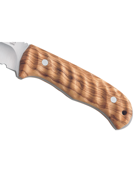 Messer Puma IP Ondular I Olive 268611 Klinge 11cm Griff aus Olivenholz + Lederetui