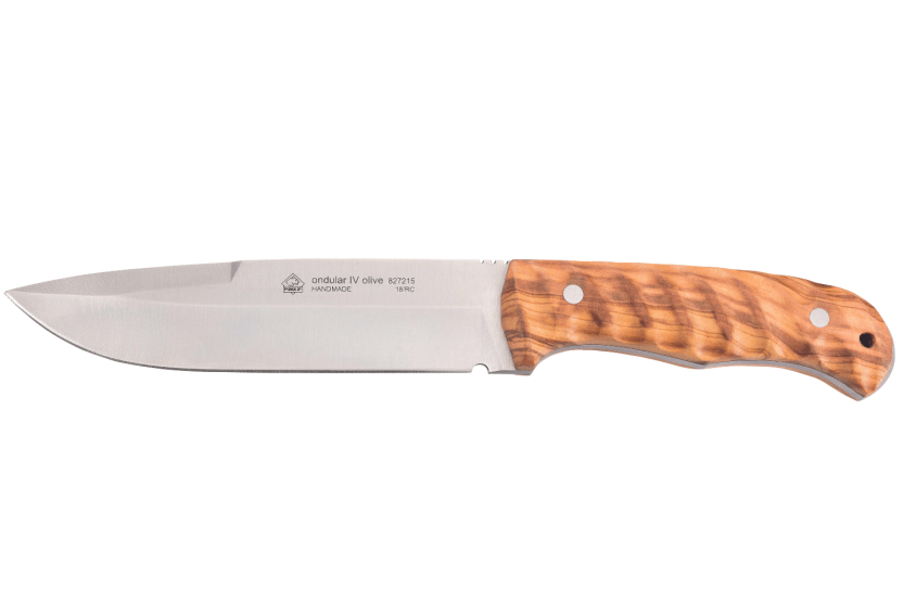 Puma Knife IP Ondular IV 267215 15cm blade olive wood handle + leather sheath