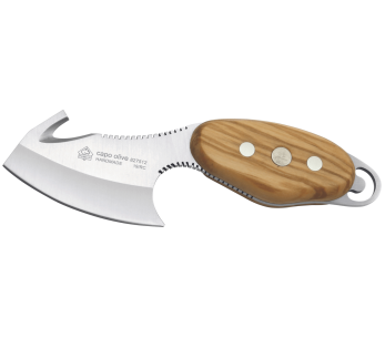 Messer Puma IP Capo Olive 307107 Klinge 6,5cm Griff aus Olivenholz + Lederetui
