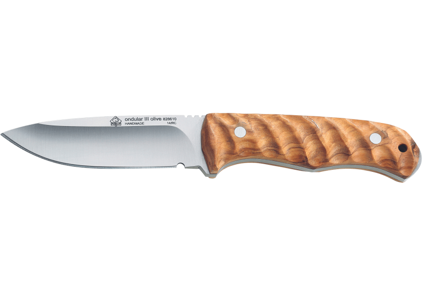 Puma Kniv IP Ondular III Olive 310210 10,2cm blad olivträhandtag + läderslida