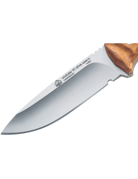 Puma Kniv IP Ondular III Olive 310210 10,2cm blad olivträhandtag + läderslida