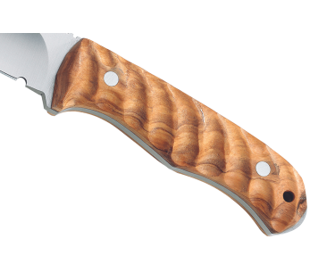 Puma Knife IP Ondular III Olive 310210 10,2cm blade olive wood handle + leather sheath 2