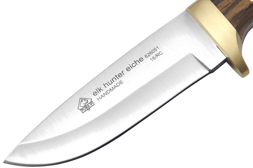 Puma IP Elandenjager Eiche mes 304510 10.5cm lemmet eiken handvat + lederen schede