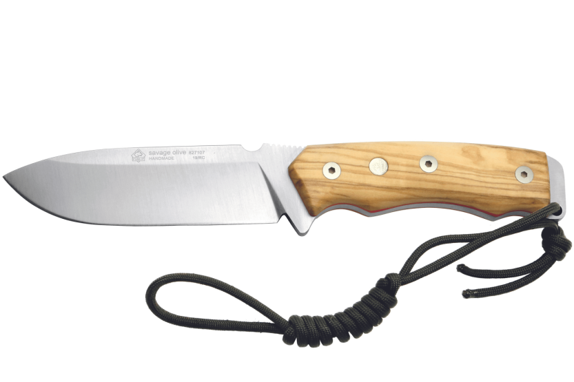 Puma IP Savage Olive Knife 307512 12 cm blad oliventrehåndtak + skinnslire