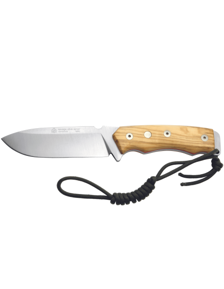 Puma IP Savage Olive Knife 307512 12 cm blad oliventrehåndtak + skinnslire