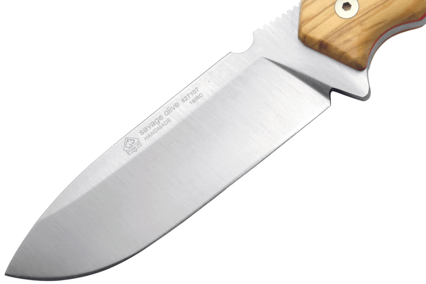 Puma IP Savage Olive Knife 307512 12 cm blad oliventrehåndtak + skinnslire