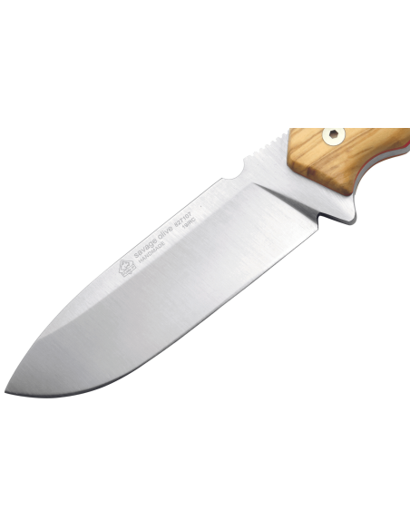 Puma IP Savage Olive Knife 307512 12 cm blad oliventrehåndtak + skinnslire