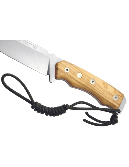 Faca Puma IP Savage Olive 307512 Lâmina de 12 cm Cabo em madeira de oliveira + bainha em pele