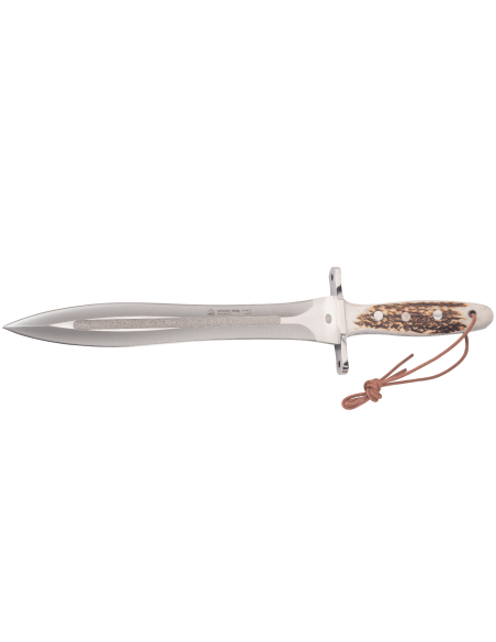 Cuchillo Puma IP Catcher Stag 304927 27cm hoja asta de ciervo mango + funda de cuero