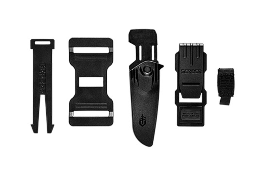 Gerber Principle Black mes GE001659 7.8cm staal mes rubberen handvat + zwarte kydex schede