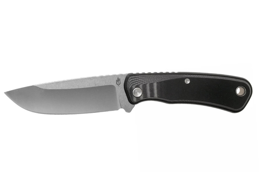 Gerber Downwind-kniv GE001817 10,8 cm blad G10-håndtak + slire med karabinkrok