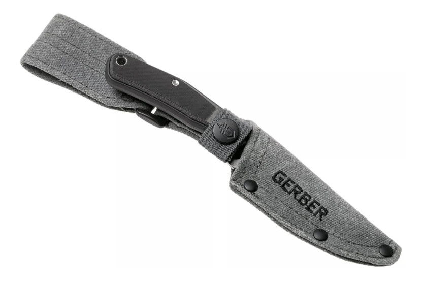 Gerber Downwind Caper GE001820 kniv 8,8 cm blad G10 håndtag + skede med karabinhage