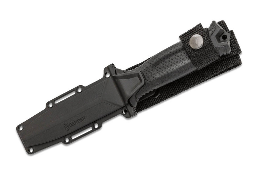 Gerber Strongarm Black GE003648 mes 12,2cm lemmet zwart nylon/fiberglas handvat met schede