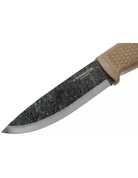 63846 Cuchillo Condor Terrasaur Desert 10.5cm hoja mango polipropileno color canela + funda