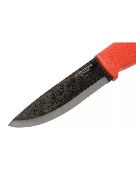 63849 Faca para o deserto Condor Terrasaur Lâmina de 10,4 cm Cabo em polipropileno laranja com bainha
