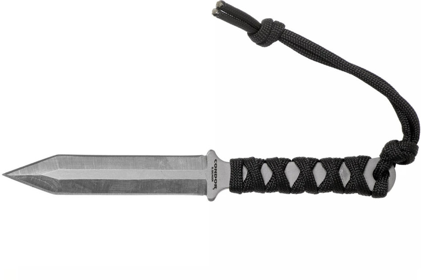 Faca Condor Neck Gladius 61729 cabo paracord com 8 cm de lâmina e bainha em kydex