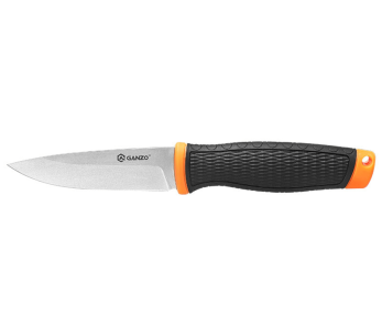 Ganzo G806 GG806OR veitsi 9.8cm terä musta/oranssi polymeerikahva