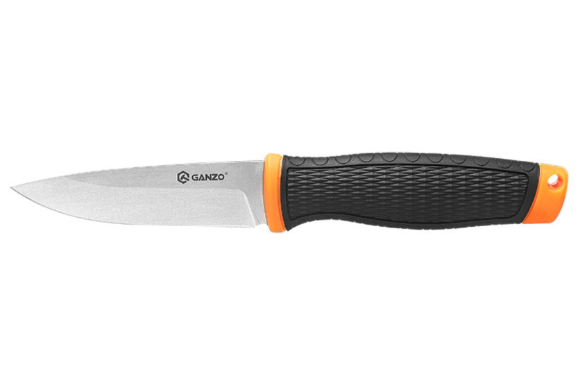 Ganzo G806 GG806OR mes 9.8cm lemmet zwart/oranje polymeer handvat