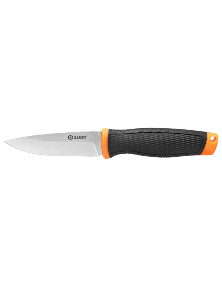 Ganzo G806 GG806OR veitsi 9.8cm terä musta/oranssi polymeerikahva