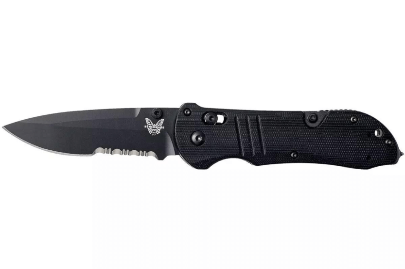 Benchmade Tactical Triage 917SBK foldekniv 12,4 cm svart G10-håndtak med belteskjærer