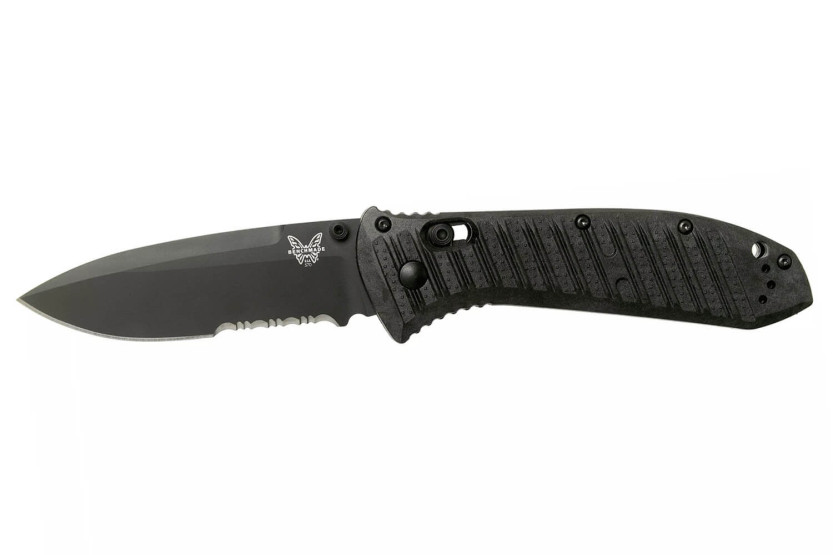 Benchmade Presidio II 570SBK-1 folding knife 9.5cm black semi-serrated blade with pocket clip