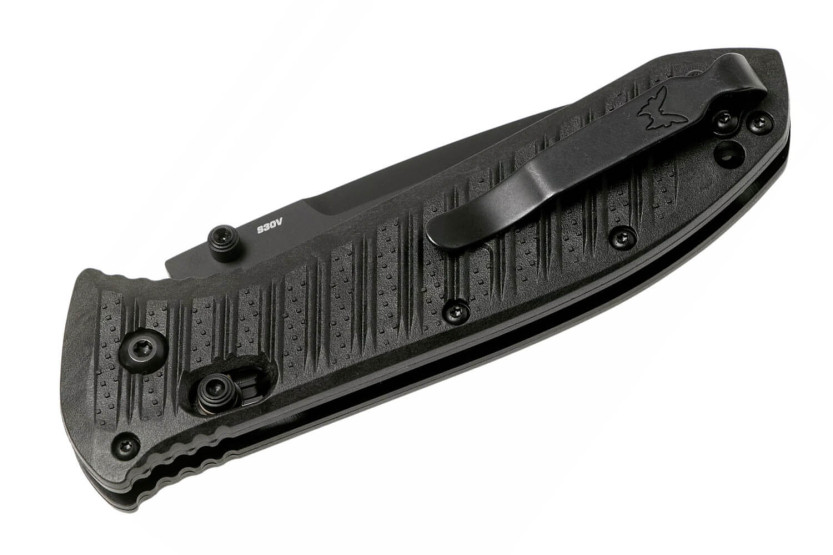 Benchmade Presidio II 570SBK-1 folding knife 9.5cm black semi-serrated blade with pocket clip