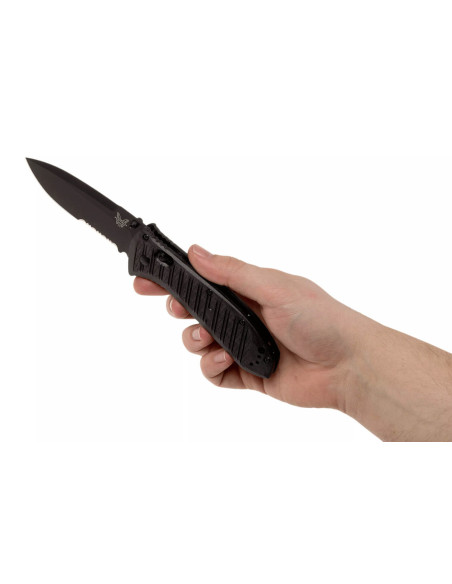 Benchmade Presidio II 570SBK-1 folding knife 9.5cm black semi-serrated blade with pocket clip