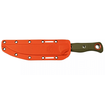 Benchmade Meatcrafter 15500-3 kniv 15,4 cm blad grønt G10 gjennombrutt håndtak + boltaron-etui 2