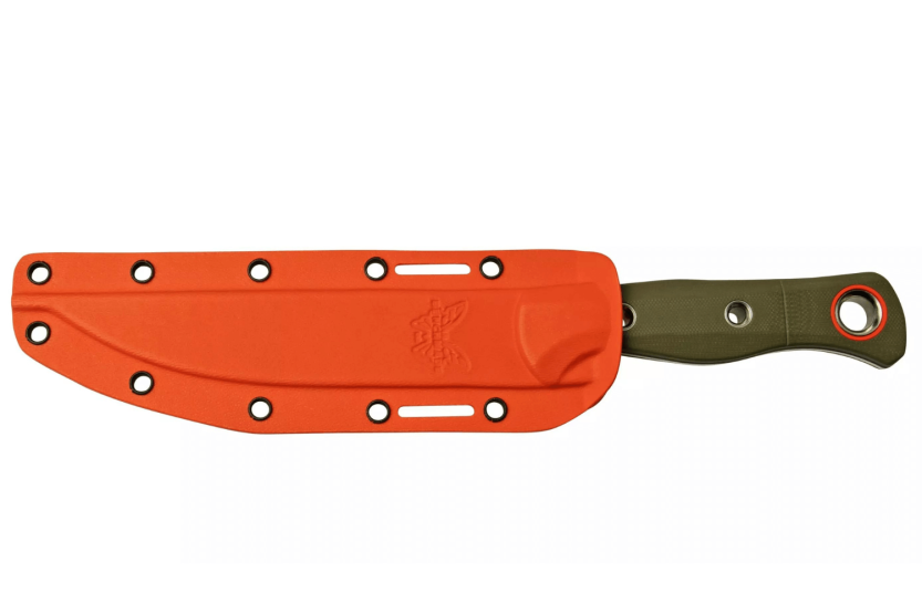 Benchmade Meatcrafter 15500-3 mes 15,4cm lemmet groen G10 opengewerkt handvat + boltaron etui