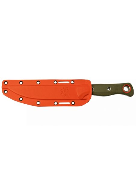 Benchmade Meatcrafter 15500-3 knife 15,4cm blade green G10 openwork handle + boltaron case
