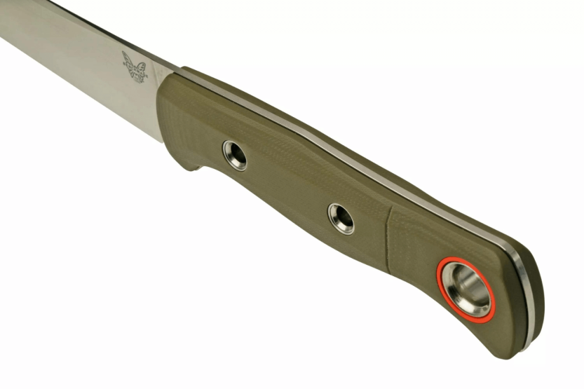 Benchmade Meatcrafter 15500-3 kniv 15,4 cm klinge grøn G10 gennembrudt håndtag + boltaron etui