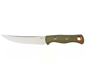 Faca Benchmade Meatcrafter 15500-3, lâmina de 15,4 cm, punho aberto em G10 verde + estojo em boltaron