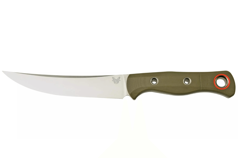 Cuchillo Benchmade Meatcrafter 15500-3, hoja 15.4cm, mango calado G10 verde + funda boltaron