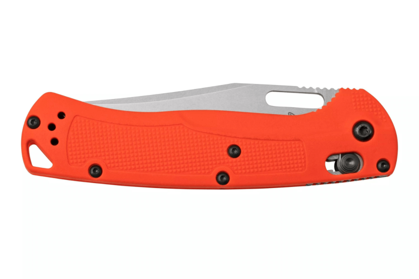 Benchmade Taggedout 15535 folding knife 11.8cm orange Grivory handle