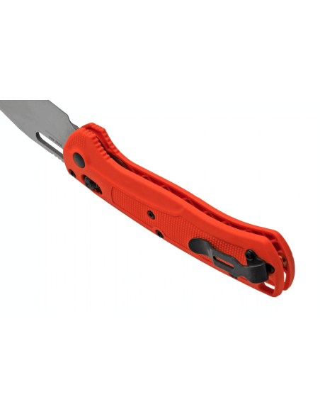 Benchmade Taggedout 15535 foldekniv 11,8 cm med oransje Grivory-håndtak