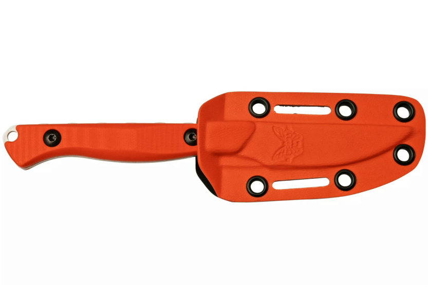 Cuchillo de caza Benchmade Flyway 15700 Hoja 6.9cm Mango G10 naranja + funda Boltaron