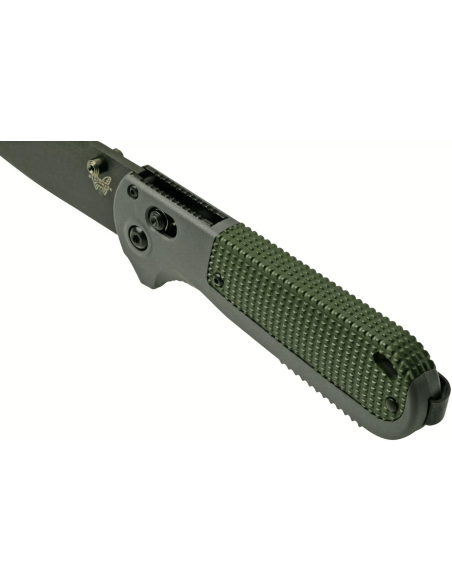 Benchmade Redoubt 430BK foldekniv grå/grønn Grivory håndtak 12cm