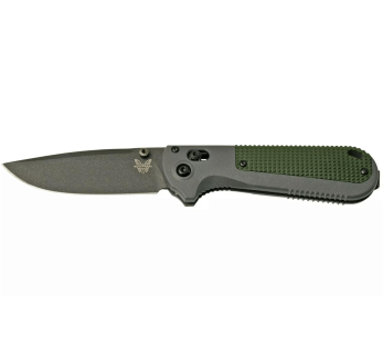 Navalha dobrável Benchmade Redoubt 430BK com cabo Grivory cinzento/verde 12cm