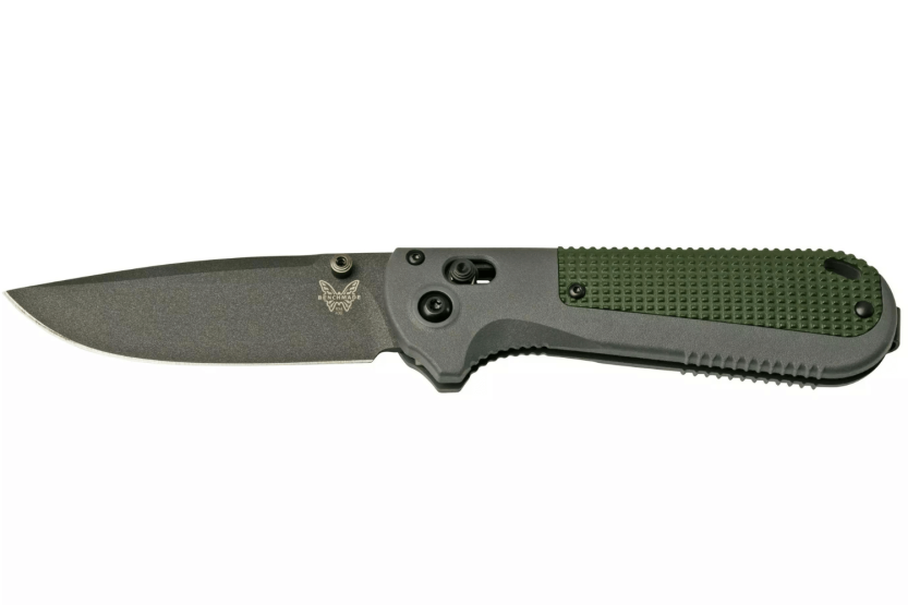 Navalha dobrável Benchmade Redoubt 430BK com cabo Grivory cinzento/verde 12cm