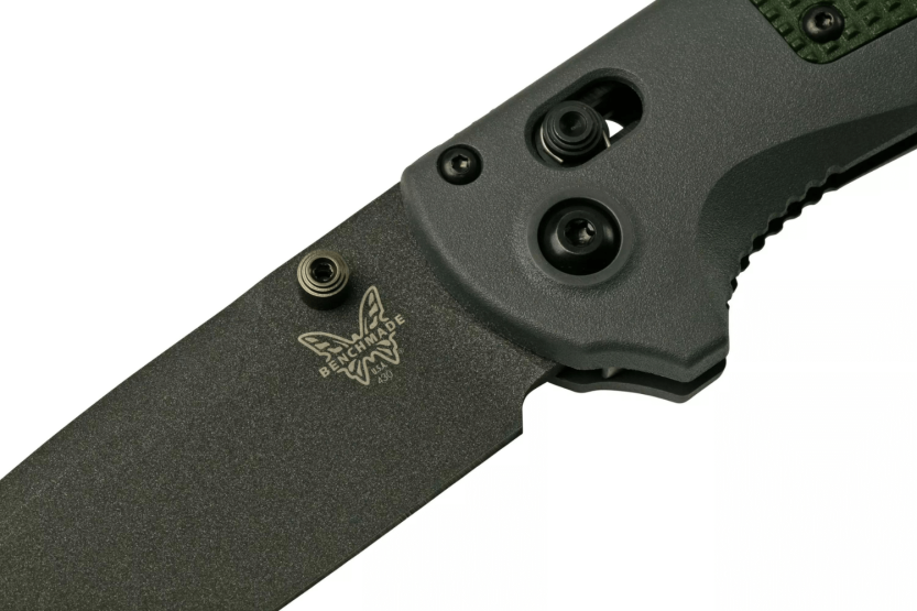 Benchmade Redoubt 430BK foldekniv grå/grøn Grivory håndtag 12cm