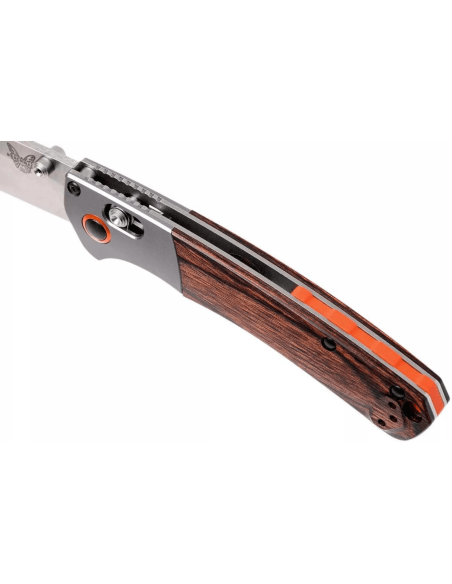 Benchmade Mini Crooked River foldekniv 15085-2 stabilisert trehåndtak 11 cm