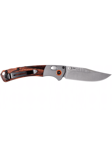 Benchmade Mini Crooked River folding knife 15085-2 stabilized wooden handle 11cm