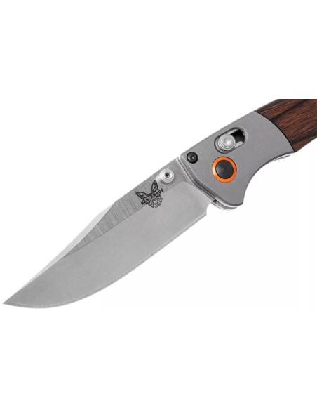 Benchmade Mini Crooked River folding knife 15085-2 stabilized wooden handle 11cm