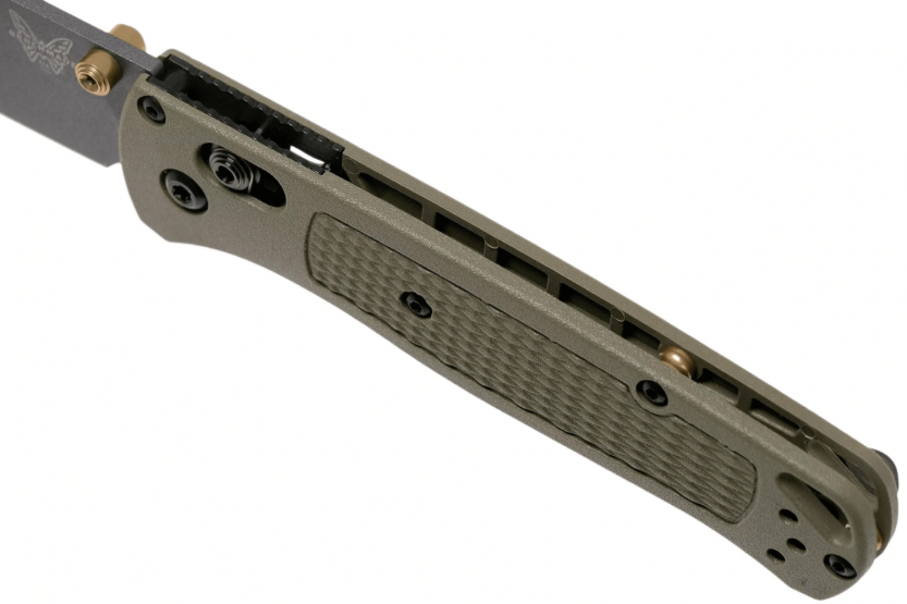 Benchmade taittoveitsi Bugout GRY 535GRY-1 khaki vihreä Grivory kahva 11cm